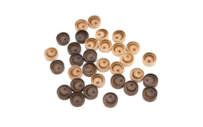 Набор резных фишек для нард "Мусульманский символ", Rasulov Набор резных фишек для нард "Мусульманский символ", Rasulov