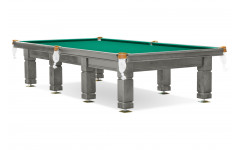 Бильярдный стол для русского бильярда "Hardy" (12 футов, 8 ног, 45мм сланец, эмаль RAL 7003) Бильярдный стол для русского бильярда "Hardy" (12 футов, 8 ног, 45мм сланец, эмаль RAL 7003)